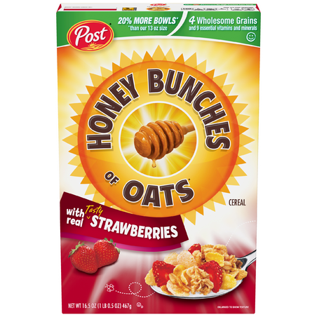 (image for) Honey Bunches of Oats with Strawberries Cereal 16.5oz